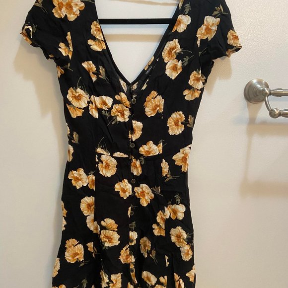 Black Floral Dress - Picture 1 of 5
